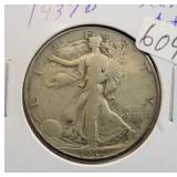 1937 D WALKING LIBERTY 50 CENT
