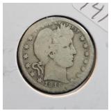 1915-S BARBER QUARTER