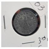 1942-G GERMAN 3RD REICH 1 PFENNIG