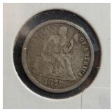 1877-CC SEATED LIBERTY DIME