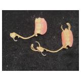 2 PARTIALS OF DENTAL GOLD W/TEETH -