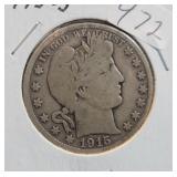 1915-S BARBER HALF DOLLAR