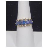 14K GOLD SAPPHIRE? RING - SIZE: 7 - 3.1 GR TW