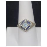 14K WHITE GOLD AND SAPPHIRE?? RING -
