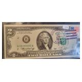 SERIES 1976 BICETENNIAL GREEN SEAL $2