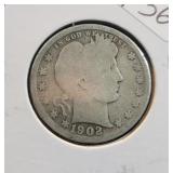 1902-S BARBER QUARTER