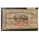 1883 SHENANGO AND ALLEGHENY RAILROAD