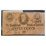 1864 CONFEDERATE 50 CENTS