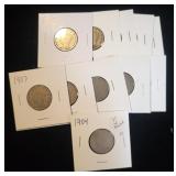LOT OF (11) ASSORTED V NICKELS