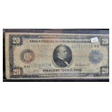 1914 LARGE SIZE $20 FEDERAL RESERVE NOTE