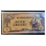 WWII JAPAN INVASION 5 RUPEES