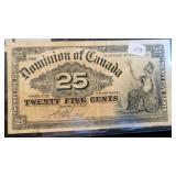 1900 CANADA 25 CENT SHINPLASTER