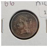 1866 THREE CENT NICKEL