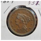 1854 LARGE CENT