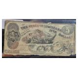 1862 CONFEDERATE LOUISIANA $5