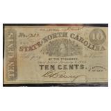 1863 CONFEDERATE NORTH CAROLINA 10 CENTS