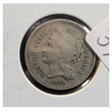 1866 THREE CENT NICKEL