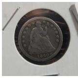 1840 SEATED HALF DIME