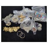 COSTUME JEWELRY AND METAL BOX - JEWELRY