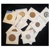 LOT OF (15) ASSORTED VINTAGE FOREIGN COINS