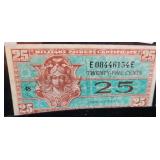 SERIES 521 TWENTY-FIVE CENT MILITARY PAYMENT