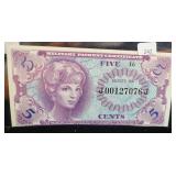 SERIES 641 FIVE CENT MILITARY PAYMENT CERTIFICATE