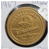 1967 NEBRASKA 100TH ANN. COMM. MEDAL