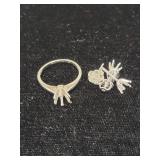 14K WHITE GOLD SCRAP METAL - MISSING STONES