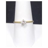 14K GOLD SOLITAIRE DIAMOND RING