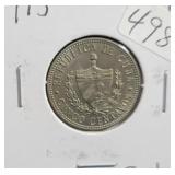 1915 CUBA 5 CENTAVOS