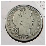 1908 BARBER 50 CENT