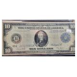 1914 LARGE SIZE $10 FEDERAL RESERVE NOTE