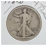 1918-D WALKING LIBERTY HALF DOLLAR