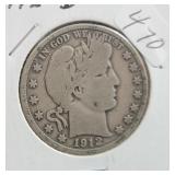 1912-D BARBER HALF DOLLAR