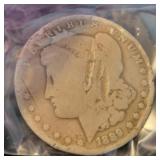 1889-O MORGAN SILVER DOLLAR