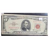 SERIES 1963 $5 RED SEAL $5 (NICE CONDITION)