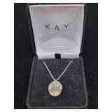 STERLING SILVER LOCKET AND CHAIN - KAY