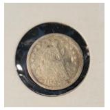 1854-O SEATED LIBERTY HALF DIME WITH ARROWS