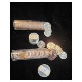 2 ROLLS OF 2000-D ROOSEVELT DIMES