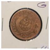 1864 2 CENT COIN
