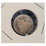 1838 SEATED LIBERTY HALF DIME