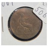 1861 BRITISH HALF PENNY