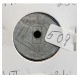 1943 BELGIUM WWII 25 CENTS