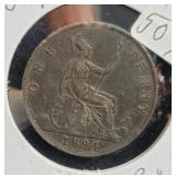 1894 BRITISH PENNY