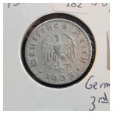 1935 GERMAN 3RD REICH 50 PFENNIG