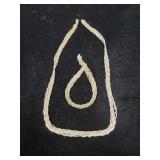 STERLING SILVER NECKLACE AND BRACELET