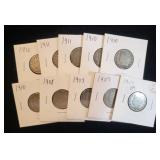 LOT OF (10) ASSORTED V NICKELS