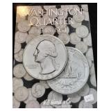 WASHINGTON QUARTER BOOK - 33 COINS TOTAL - SILVER