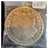 1921 MORGAN SILVER DOLLAR