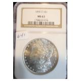 1898-O MORGAN SILVER DOLLAR - NGC GRADED: MS63